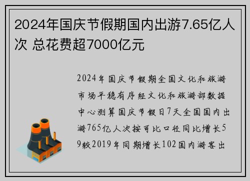 2024年国庆节假期国内出游7.65亿人次 总花费超7000亿元